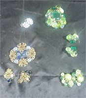 Stunning group of vintage costume jewelry