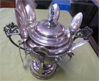 Silver Sugar Bowl & Teaspoons