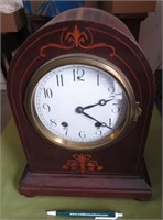 New Haven Inlaid Mantle Clock