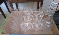 Glass Decanter & Stemware