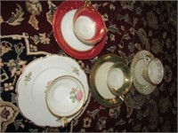 Tea cups and plate