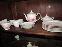 Tea Set-cups, tea pot, sugar bowl & desert plates