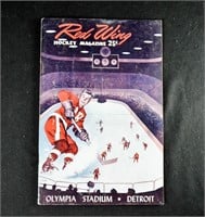 1956 DETROIT RED WINGS GAME PROGRAM NY Rangers