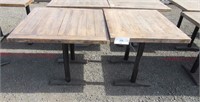 (2) Wood Top Tables