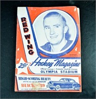 1949 OLYMPIA DETROIT RED WINGS Game PROGRAM Hawks