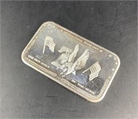 Vintage Flag Silver 1oz Bar c.1970/1980