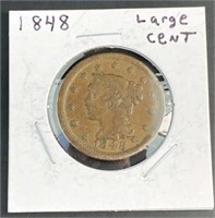 1848 Braided Hair Large U.S. Cent