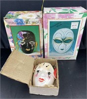 Porcelain Masks Assortment NOS