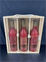 NOS Wine Candles in Wood Gift Box