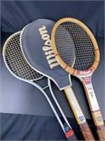 Vintage Wooden Wilson Tennis Racquets