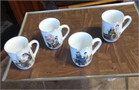 Collector's Set of 4 Norman Rockwell Mugs