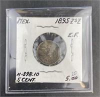 1895 Silver Mexico 5 Centavos ZsZ Mint