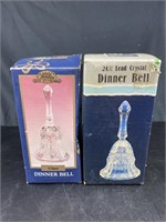Pair of Glass Dinner Bells NOS Vintage in Box