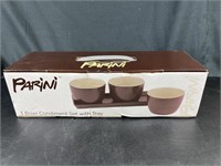 Parini 3 Bowl Condiment Set w/ Tray
