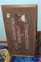 wooden sign hand painted