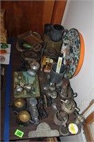 lot of old metal items