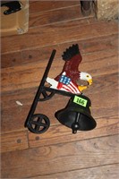 eagle with flag cast iron bell