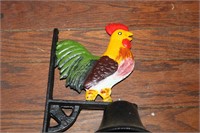 black cast iron rooster bell