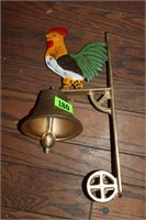 gold cast iron rooster bell