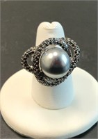 Sterling Marcasite Fashion Ring