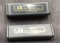 Two Hohner Pro Harps