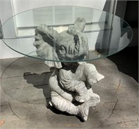 Elephant Glass-Top Table