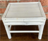 White Painted Bamboo Stand