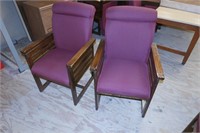 Lot of Two Upholstered Office Chairs