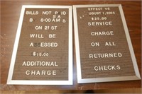 Two Vintage "Notice" Boards