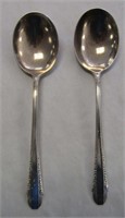 2.6oz Sterling Silver Spoons - 2 Round Spoons