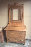 Dresser with mirror frame