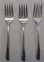 3.8oz Sterling Silver Forks - 3 Salad Forks