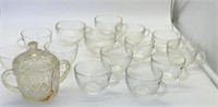 Set of Coffee , Tea Cups, Punch Cups Clear Glass