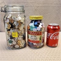 2 Jars of Assorted Buttons