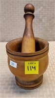 Wood Pestle & Mortar, Made in France