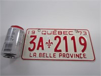 Plaque Québec vintage 1973
