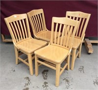 Set of Four Dining Wooden Kitchen Chairs