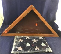 Flag Display Case With Faux Flag