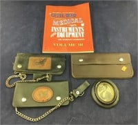 Three Leather Wallets, 2 With Chains, Civil War