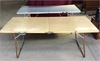 Two Folding Metal Tables