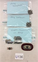 Vintage Sterling Military Insignias