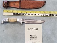 RH Ruana of Bonner MT Hunting Knife w/ Sheath