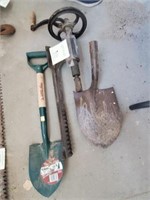 Antique Screw Press, Shovel Head, Garden Shovel