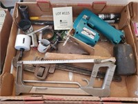 Cordless Makita Jig Saw with Battery, Pipe Wrench