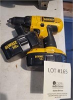 DeWalt 1/2" Rechargeable Drill with 2 Batteries -