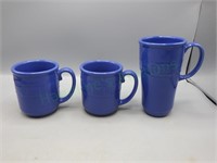 Lot of Longaberger Cornflower Blue mugs!