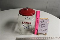 Early LANCE Glass Dispenser/Mint Condition