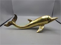 Large cast brass dolphin shelf decoration!