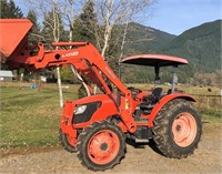 07 Kubota M7040 4WD, 67 hp, 8 speed w/loader,