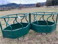 Round bale collapsible feeder